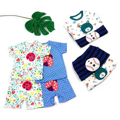 Китай Wholesale Anti Shrink Cotton Summer Shorts T-Shirt+ Sleeveless Shorts Panties Baby Clothing Set продается