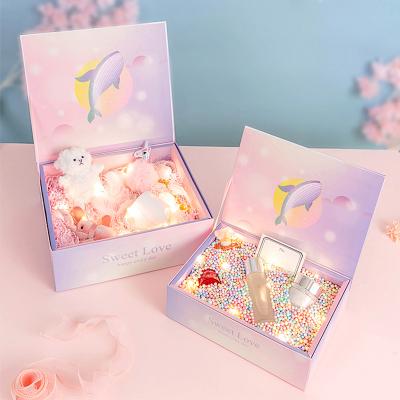 China Wholesales Logo Open Magnetic Box Cardboard Recyclable Custom Jewelry Gift Box Drawer Packaging Paper Box for sale