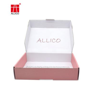 China Handmade Custom Wrinkled Packaging Paper Gift Box Elegant Suit Dress Shoes Matt Pink Mailer Shipping Box Box With Printing for sale