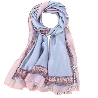 China Elegant Royal Blue Madame Pashmina Bufanda Drop Shipping Service Superb Design Scarf Shawls New Hijab Online Shopping for sale