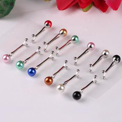 China 12pc Headband Round Pin Clips Shawl Hijab Clip With Pearl Muslim Women Scarf Shawl Hijab Pearl Clips Pin Accessory for sale