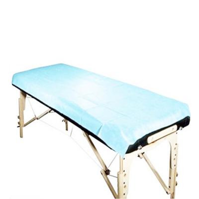 China Flat / With or Without Elastic Nonwoven Disposable Disposable Bed Cover Medical / Spa / Hotel / Hospital Bed Cover zu verkaufen