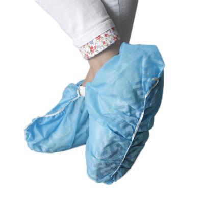 China Printed disposable nonwoven cash shoe cover with non-slip printing zu verkaufen