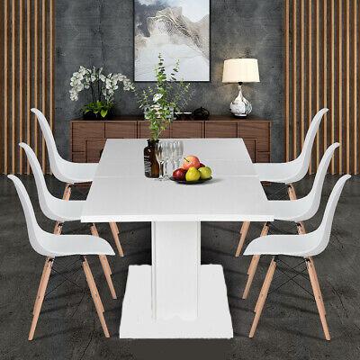 Cina Modern Kitchen Extendable Dining Table 4-8 Seats Glossy White Top Kitchen Breakfast Table in vendita