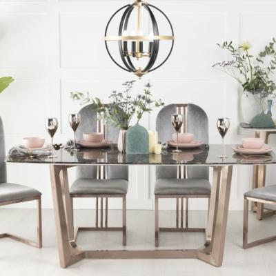 China Morden luxury light oak square to rectangle extending round dining table for 12 and chairs sale for sale