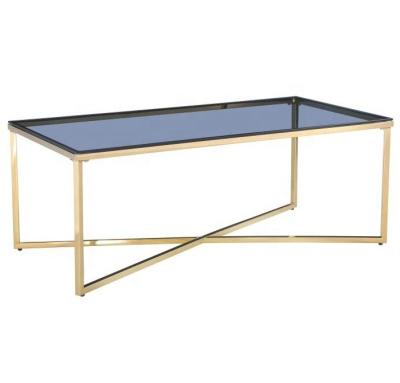 China KD simple structure marble top coffee table metal chrome mirror surface stainless steel coffee table for sale