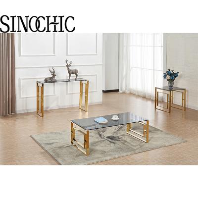 China 2021 hot sale designer marble side table Nordic gold accent table living room coffee table set zu verkaufen