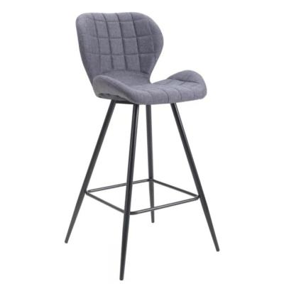 China New design PU fabric Leather modern metal bar chair Bar Stools en venta