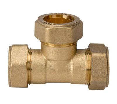 China Low Price Brass Top Custom Nipple Hot Sale Hydraulic Fit Tee Brass Pipe Fitting for sale