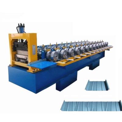 China 300mm Cheap Price Yx65-400/425 POS Seam Roof Panel Roll Forming Machine for sale