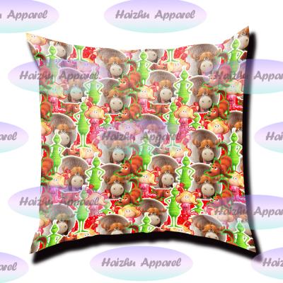 China Custom Name Vintage Sublimation Anti-Static Pillow Covers Luxury Printed Square Pillow Cover Polyester Christmas Pillow Covers for sale