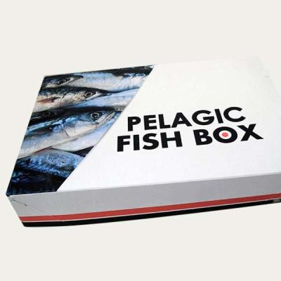 China Recycled Materials 5 10 20 25 Kg Fish Seafood Logistics Jelly Logistics Frozen Waterproof Paper Box Cardboard Box Packaging for sale