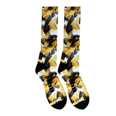 China Breathable 360 ​​Degree Sublimation Athletic Sports Wholesale Custom Seamless Crew Printing Socks for sale