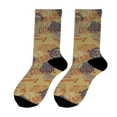 China Antibacterial High Quality Custom Logo Printing Socks Mens Socks For Men for sale