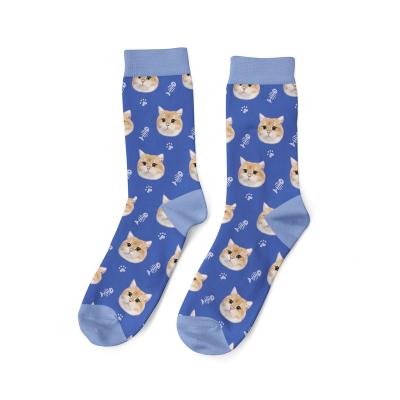 China QUICK DRY funny cute cat unisex animal socks with animal 3D print, adult novelty animal socks for women for sale