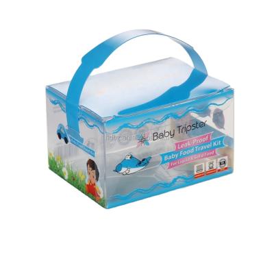 China Recyclable Top Quality OEM Printing Clear Plastic Folding Boxes PET Baby Care Products Packaging Box for sale