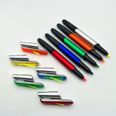 China Pen New Stylus Sticker Note Highlighter Bar Ballpoint Pen Promotional Model Pen with Sticker Notes for sale