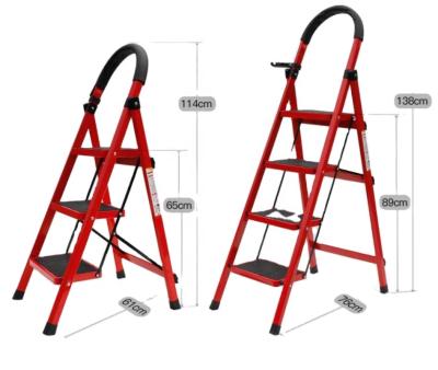 China Folding Ladders Grade Cheap Portable Household Easy Form Lightweight Compact Folding Step Ladder 4 Step Ladder With Handle for sale