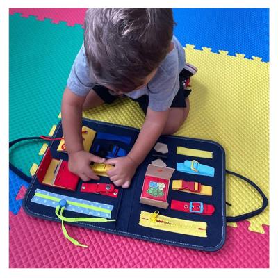 China Eco-friendly Material Customized Montessori Toddler Activity Toys For Motor Skill Learning Sensory Board Educational Busy Studying Toddler for sale