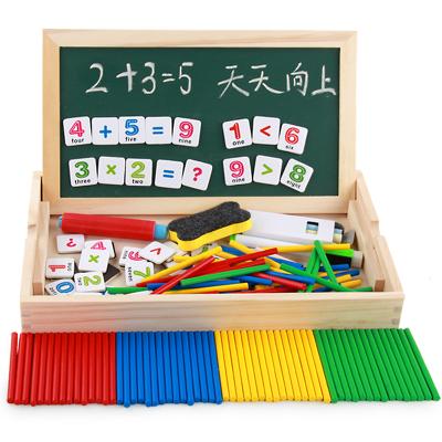 China Eco-friendly Digital Magneti Drawing Board Material Learning Wood Puzzles Children Double Sided Toy for sale