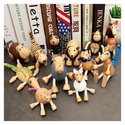 China China Children's Doll Handmade Animal Decoration Craft Home Solid Wood Creative Gift for sale