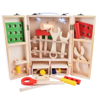 China Toy Disassembly Multi-Purpose Carpentry Box Early Education Child Education Toolbox Maintenance Management Toolbox Boy's Game Room Wooden Puzzle Kit for sale