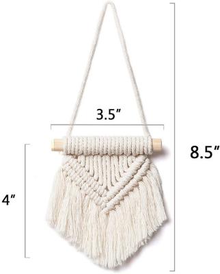 China Minimalist Yunxin Set Of 3 Boho Mini Cute Macrame Wall Hanging Handmade Woven Wall Hanging Decoration For Room for sale