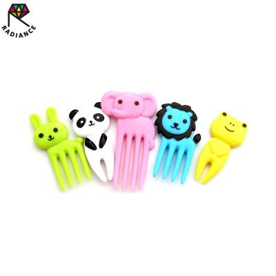 China Disposable ABS Bento Food Picks Fruit Forks Cute Animal Elephant Food Pick for sale