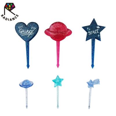 China Disposable ABS Bento Picks Food Picks Fruit Forks Cute Animal Star Fruit Fork for sale