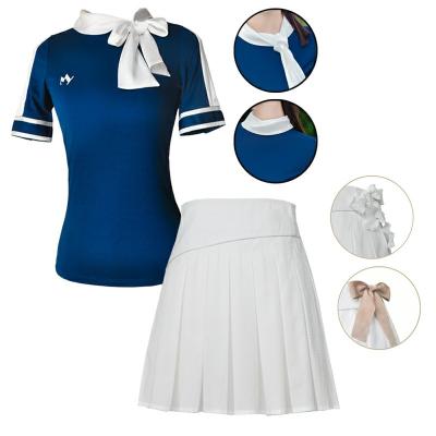 China and comfortable skin-friendly material excellent and comfortable skin-friendly bow fitted golf suit for sale