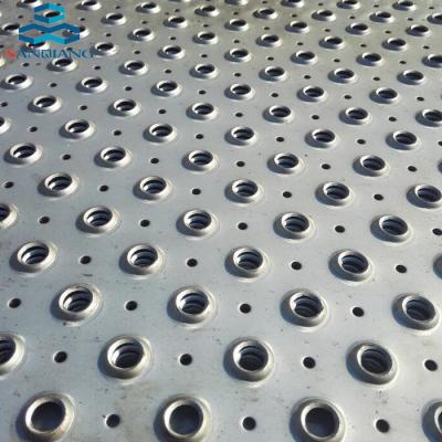 China Best Selling Durable Perforated Metal Sheet Safety Grating With Round Hole For Sea Non Slip Walkway for sale