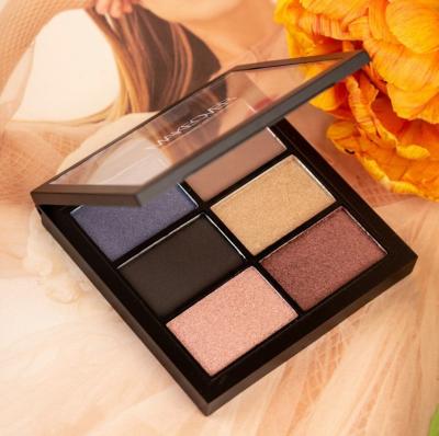 China Stock& OEM Makeup Cosmetics Shimmer Red Eyeshadow Palette 2021 6 Color Eyeshadow Palette for sale