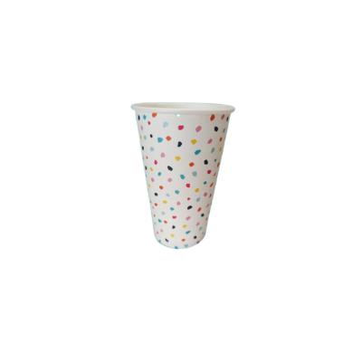 China Factory Custom Soft Drink Disposable Cold Paper Cup Customizable With Lid 16oz 22oz Disposable Paper Cup for sale