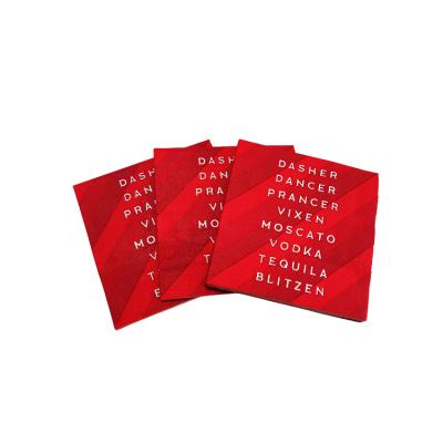 China Good Colorful Printed Paper Napkins Manufacturers In Good Quality Cocktail Napkins Custom Napkins for sale