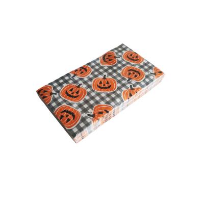 China Factory Colorful Custom Printed 33*40cm 3 Ply 1/6 Fold Halloween Disposable Paper Towels for sale