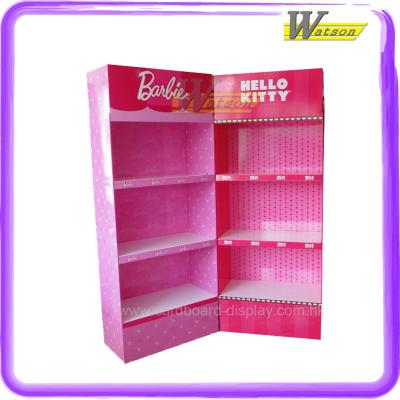 China Double sided for barbie toy or hello kitty toy carton advertising display stands for sale