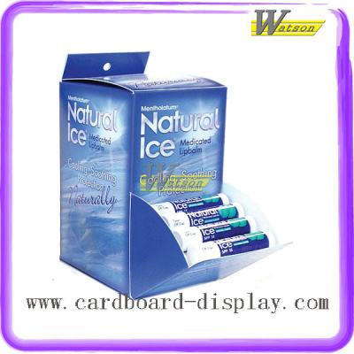 China Mentholatum Recyclable Lip Balm Cardboard Counter Display Boxes for sale