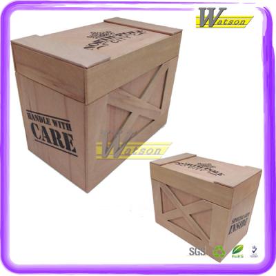 China Watch Or Jewelry Packing Strong Structure Cardboard Imitative Wooden Gift Packing Box for sale