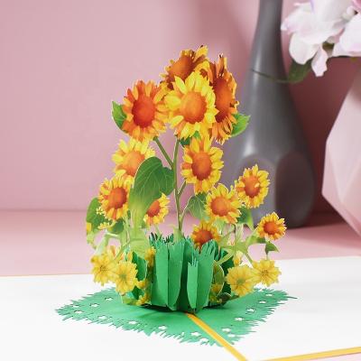 China 3d Europe cards pop of greeting cards with flowers for sale