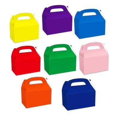 China Recycled Materials Rainbow Treat Boxes Gift Candy Boxes Assorted Colors Bright Cardboard Paper Box 6 x 3.7 x 3.7 inch for sale