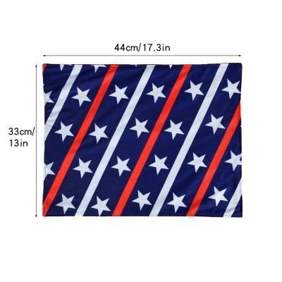 China Polyester Decorations Knife and Fork Mat Independence Day Place Mat Table Mat 17.3x13 Inch for sale