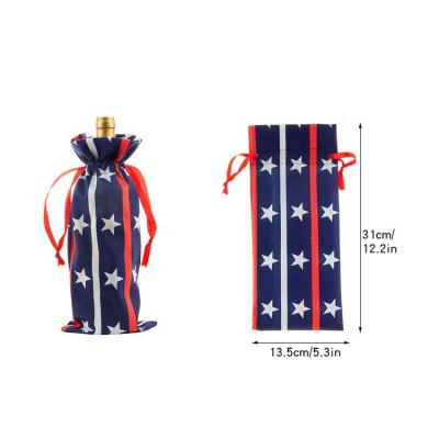 China American Independence Day Decoration National Independence Day Star-Spangled Banner Wine Bottle Bag New for sale