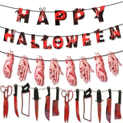 China Halloween Party Supplies Happy Halloween Banner Halloween Theme Party Decorations, Mantle Home Decor, Yard Decor for sale