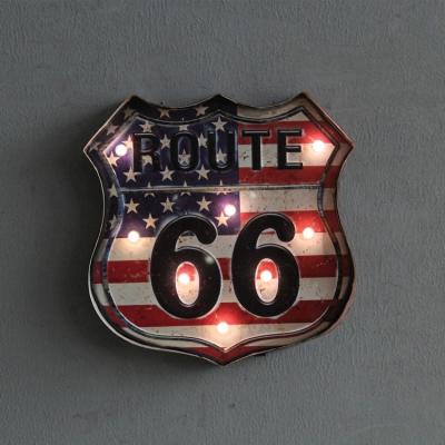 China Retro Route 66 USA Metal Road Sign for sale