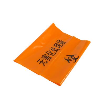 China Hospital Disposable Yellow Red Clinics Infectious Plastic Disposable Medical Waste Bags for sale