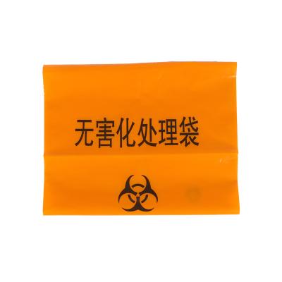 China Disposable Red Infectious Resistant Medical Clinical Disposal Bag LDPE HDPE Polyethylene Plastic Biohazard Biohazard Waste Bag for sale