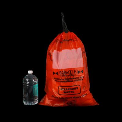 China Factory Price Disposable Medical Waste Bag Plastic Waste Bag Biohazard Autoclave Bag Used In Hospital for sale