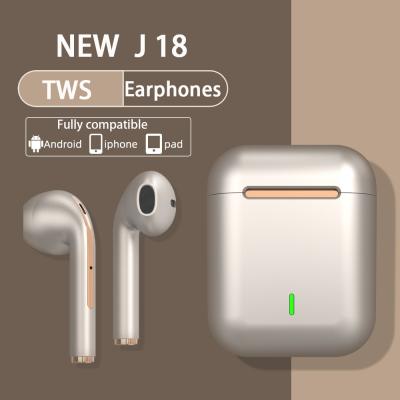 China In-Ear Genuine High Quality Stereo Wireless Earbuds 5.0 Radio Headphones J18 Tws BT 5.0 Headphones for sale