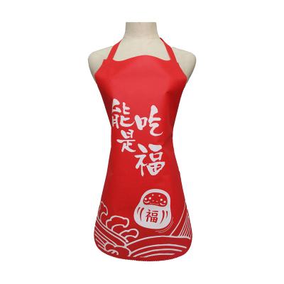 China Customized Nonwoven Aprons Simple Logo Pattern Anti-fouling Disposable Apron For BBQ for sale