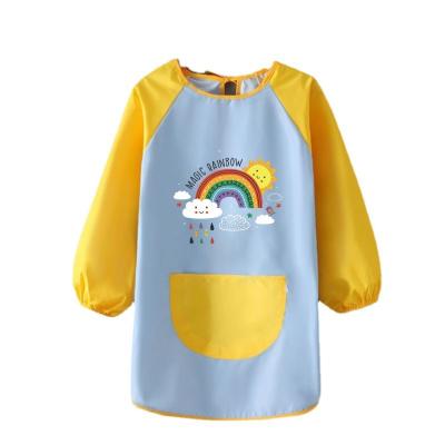 China Washable children's long sleeve apron paint and waterproof children's apron apron high quality manufacturer's consumption for sale